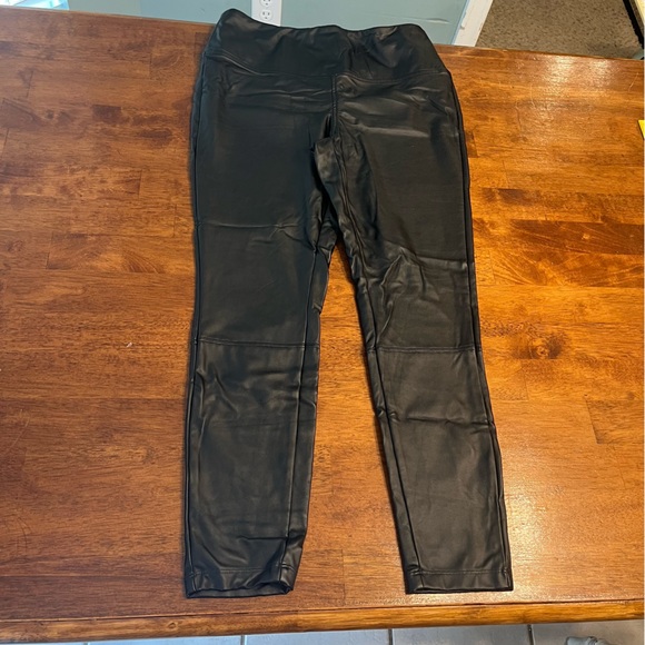 a new day Pants - a new day Black Faux Leather Leggings size medium